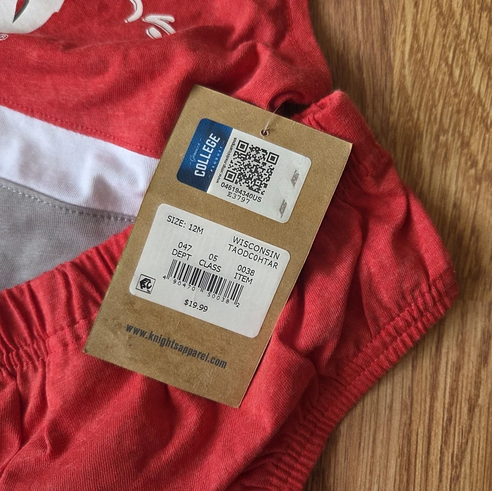 NCAA WisconsinBadgers Baby Dress 12M, 18M Cheerleading NWT Collegiate Football